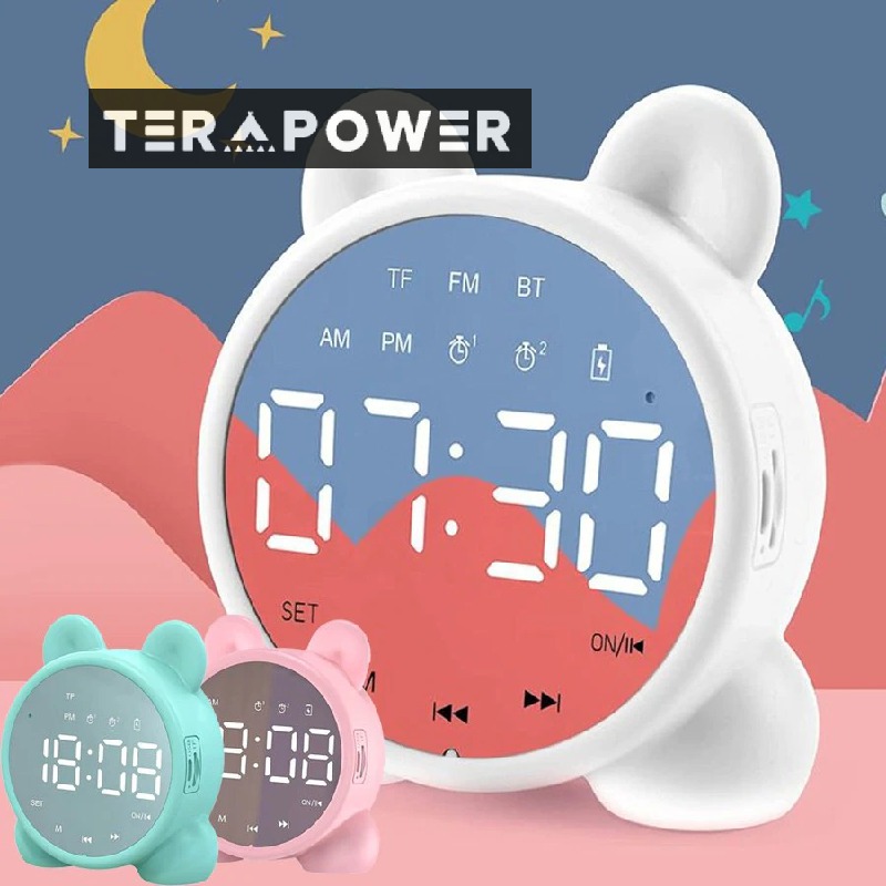 目覚まし時計 デジタル時計 子供 Bluetoothスピーカー 人気 コンパクト 音楽 置き時計 かわいい おしゃれ 可愛い 部屋 寝室用 プレゼント ギフト