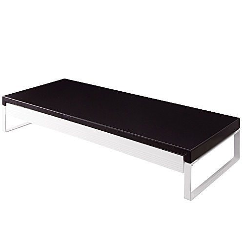 （まとめ買い）机上台[x幅590mm/引出し付] 黒 A-7338-24 00183651 [x3]