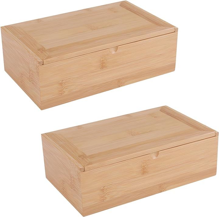 楽天市場】竹製ボックス 蓋付き 収納ケース 整理 収納盒 収納ボックス