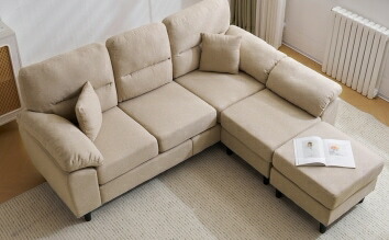 ソファ ソファーセット 5人掛け 2-5人掛け L字 クッション付き 肘付き