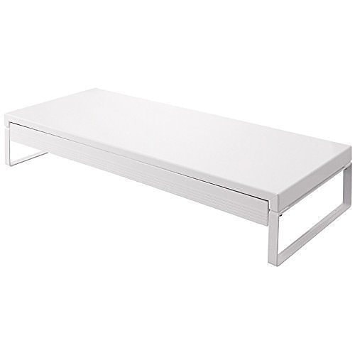 （まとめ買い）机上台[x幅590mm/引出し付] 白 A-7338-0 00183650 [x3]｜エムーエムショップ