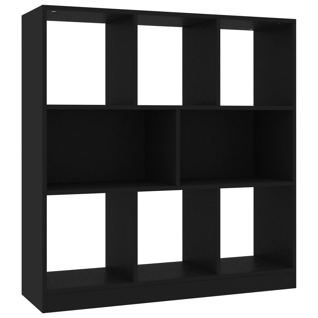 ブックキャビネット 黒色 97.5x29.5x100cm パーティクルボード
