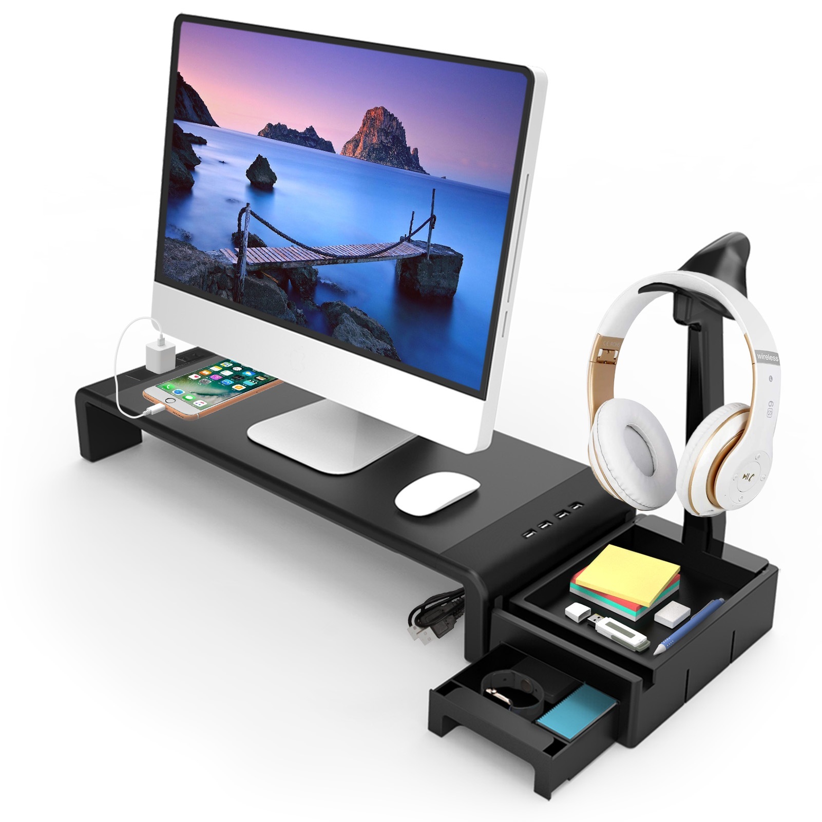 スタンドパソコン台卓上机上デスクノートパソコン台ノートパソコンラックテーブル作業台