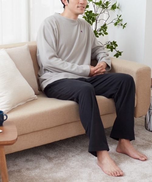 パジャマ ャンピオン 御部屋御召しもの 長袖長ズボン下 あったかフリース メンズ