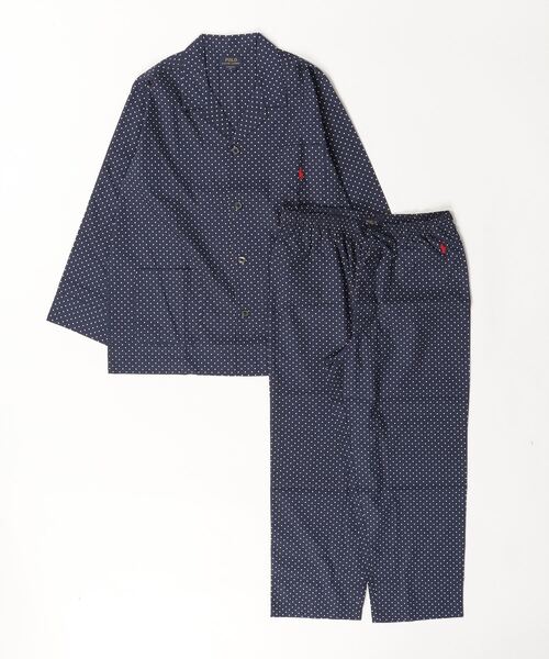お座敷御召しもの ピンドットプリント パジャマ メンズ