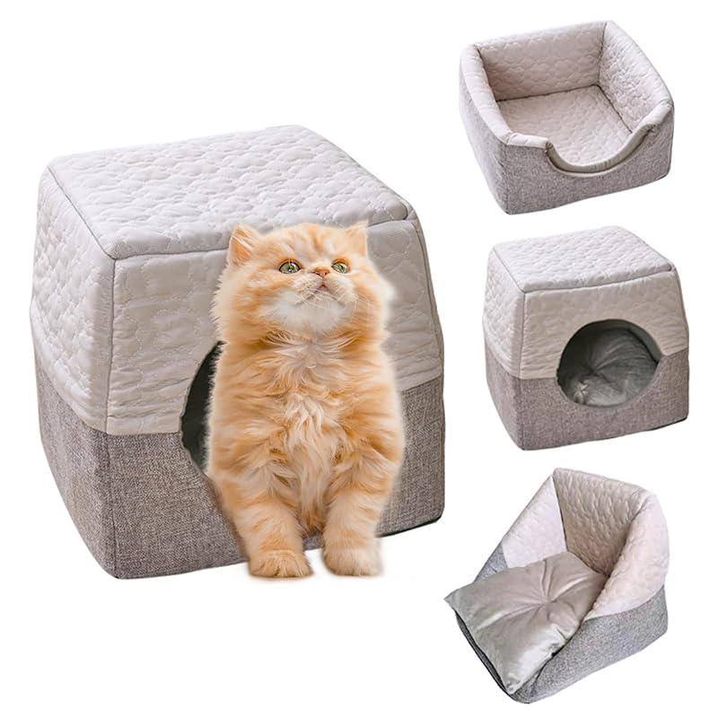 ペットハウス ペットベッド 猫 ハウス 猫ベッド 犬小屋 室内 犬ハウス 犬ベッド 夏 ペットベッド 夏用ベッド ドーム型 クッション型 かわいい 両用 折りたたみ 3way クッション 取り外し可能 11,889円