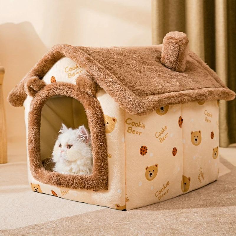 ペット用品 あったか 犬ベット 保温防寒 ペットハウス ふわふわ 収納可能 室内用 折りたたみ 水洗え ハウス 犬 おしゃれ ドーム型