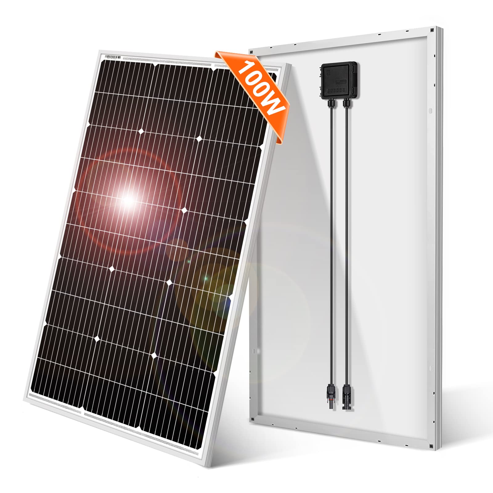 高効率 ソーラーパネル 100w 18v 単結晶 多種多様の部品 自作の太陽光発電に適応な小型・家庭用太陽光パネル 12v バッテリー充電用 防災グッズ 車中泊…