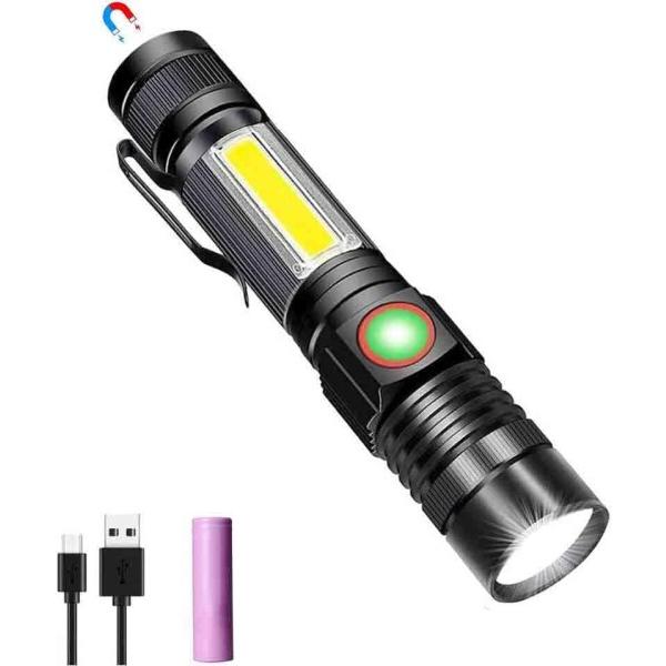 懐中電灯 ledライト 超高輝度1600ルーメン フラッシュライト USB充電式 大容量電池 高輝度 C