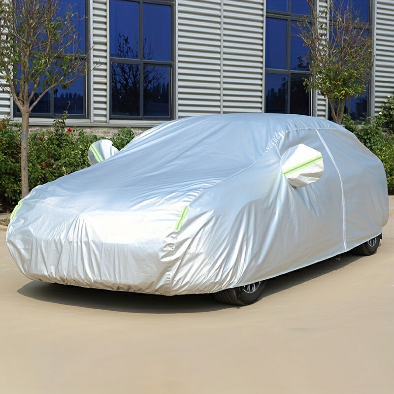 オックスフォード布カーカバープラスベルベット雨保護日焼け止め増粘断熱全体の車のシェード積雪四季カーアクセサリー付き|エムーエムショップ