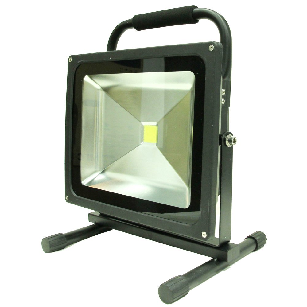 LED ポータブル 充電式 投光器 最大 8時間 120° 広角 釣り 防水 コードレス 黒