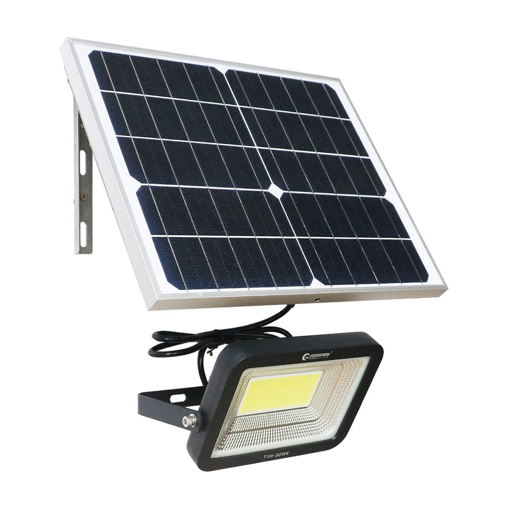 グッド・グッズ LED 照明 ソーラー 投光器 50W 昼光色 屋外 ソーラーライト 分離型 セット 街灯 夜自動点灯 角度調節 庭園 玄関 廊下 駐車場 防犯 防災グッズ 地震 停電対策 台風 30,969円