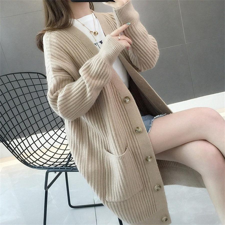 2023秋冬服 カーディガン Vネックセーター婦人コート韓国 ニット カーディガン ミディアム 制服 ジャケット スウェット ベーシックニット 秋アウター