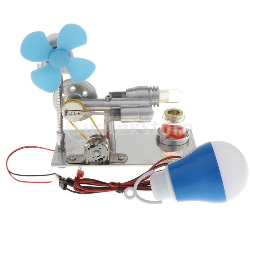 DIY Fanner&LEDランプフライホイールスターリングエンジンモデルモーター発電機|エムーエムショップ