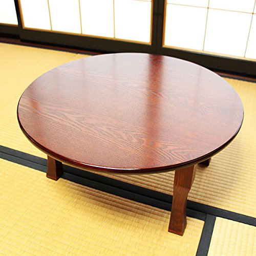 卓袱台 50cm 折りたたみ 木製 漆器 漆塗り ちゃぶ台 丸テーブル 座卓 折り畳み|エムーエムショップ