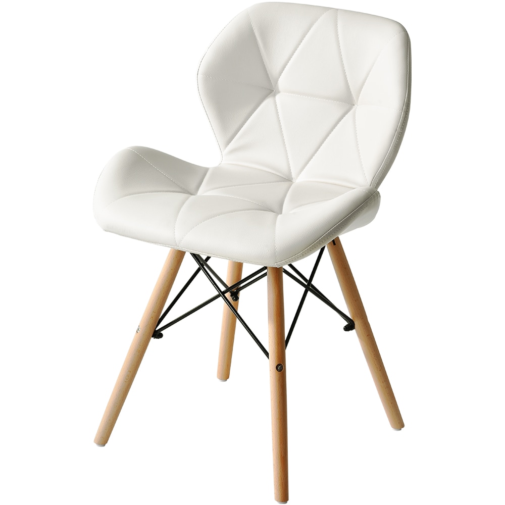 イームズチェア PUレザー座面 コンパクト 木脚 バタフライチェア おしゃれ 組立簡単 北欧風 耐荷重100kg