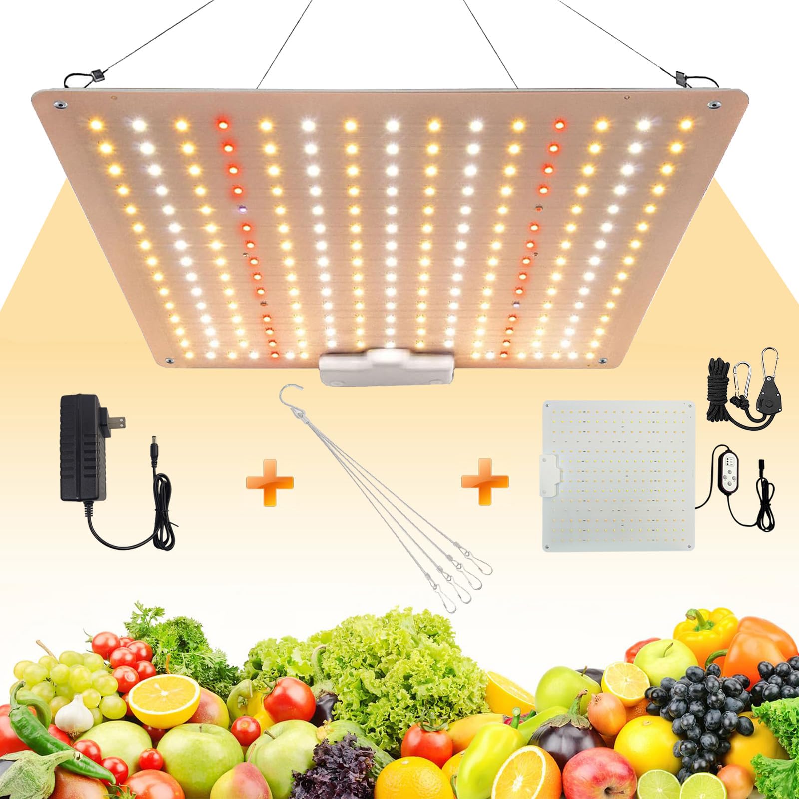 植物育成ライト led 600W相当 UV/IR 植物育成ライト led パネル 超薄型 高輝度 太陽のようなフルスペクトル タイミング定時機能4H/8H/12H 省エネ 調光可能 室内栽培 家庭菜園 室内園芸 水草栽培 観葉植物