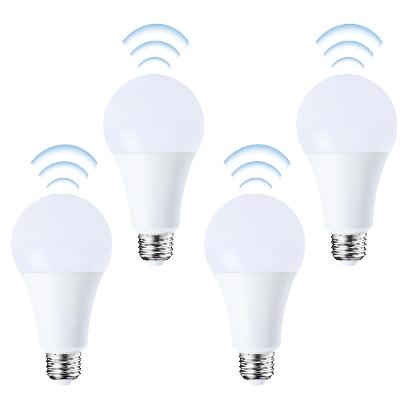LED人感センサー 電球 4個セット15W E26口金 レーダーセンサーライト LED電球 150W形相当 1500ml 明暗センサー付