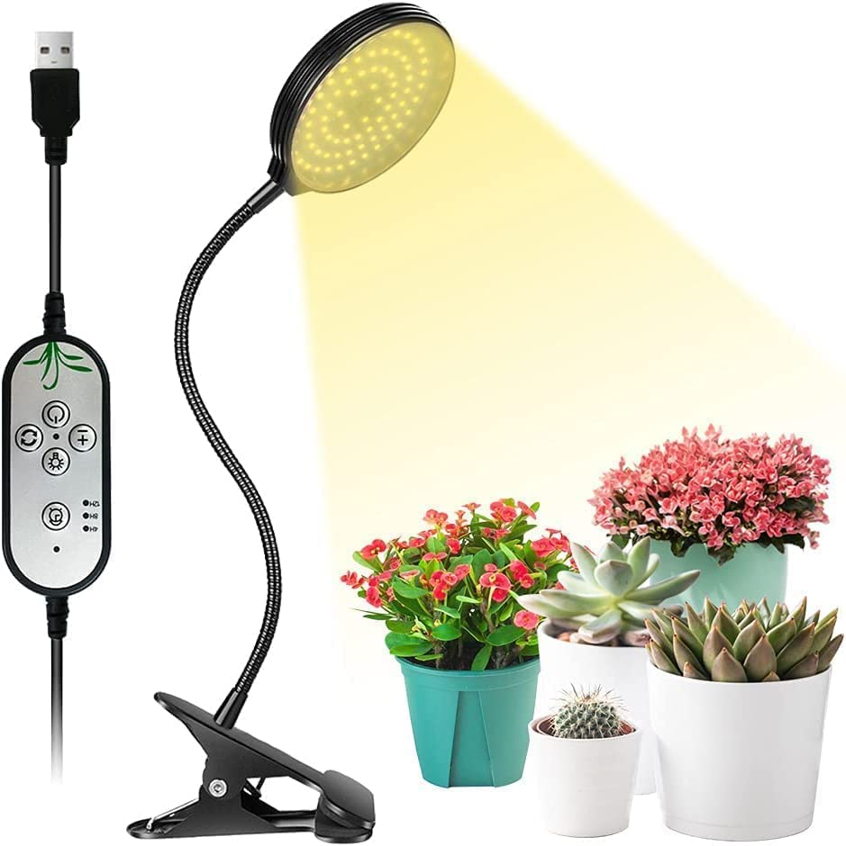 ライト 植物LED ライト USBプラグ 300W相当太陽のような光 フルスペクトル LED スタンド360°調節可能 24時間サイクル時限照明 5段階調光 高輝度ライト 植物の複数の鉢が同時に照らされます 温室 盆栽 水耕栽培 野菜 育成 長寿命 室内用ガーデン (30W昼白色)