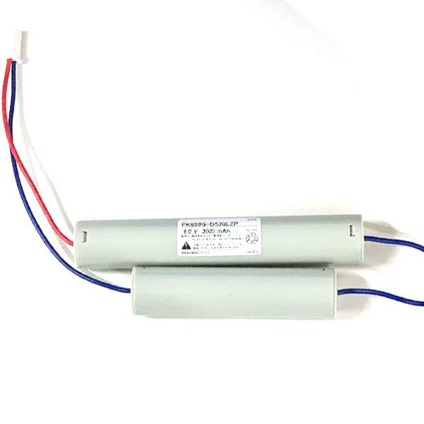 電池屋製 6.0V3000mAh コネクター付きでそのまま取付 年度シール付き 誘導灯・非常灯バッテリー用 互換品FK859互換品 誘導灯 非常灯 バッテリー 交換電池 互換バッテリー