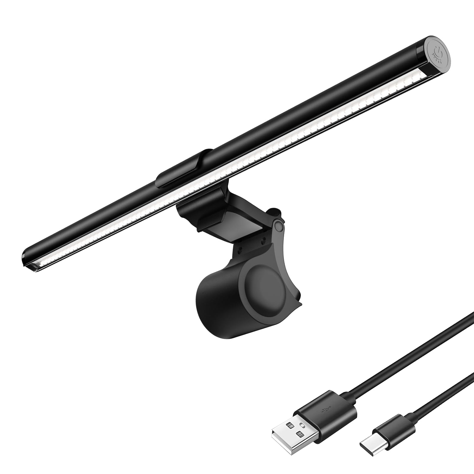 モニターライト リモコン付き バーライト デスクライト 41cm 掛け式ライト 前後双光源 USB給電 PCライト 無段階調光 3種類色温度 目に優しい 記憶機能 明るい パソコン専用 黒|エムーエムショップ