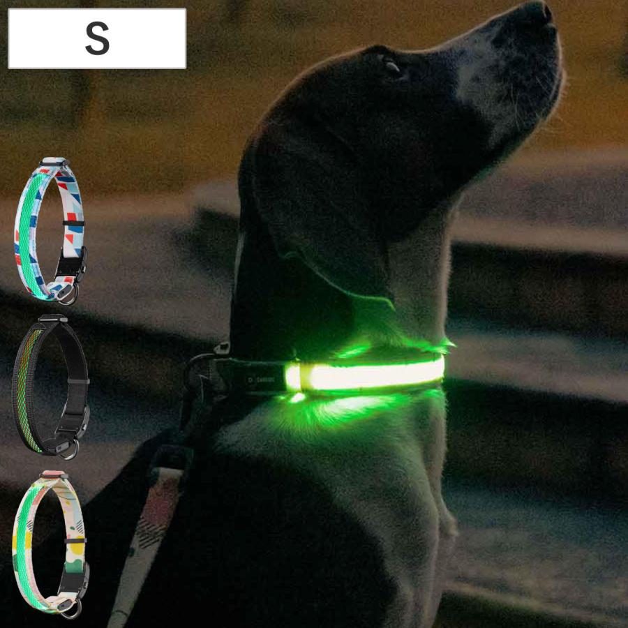 首輪 光る ドッグネス LED首輪 S （ ライト 散歩 犬 犬用ライト 夜散歩 充電式 LED 生活防水 明るい 小型犬 ）