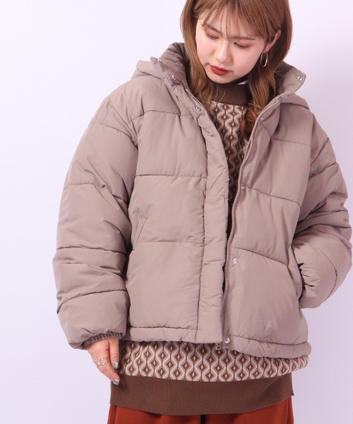 【楽天市場】綿の服ですダウン クロップド丈中綿フードジャケット メンズ:エムーエムショップ