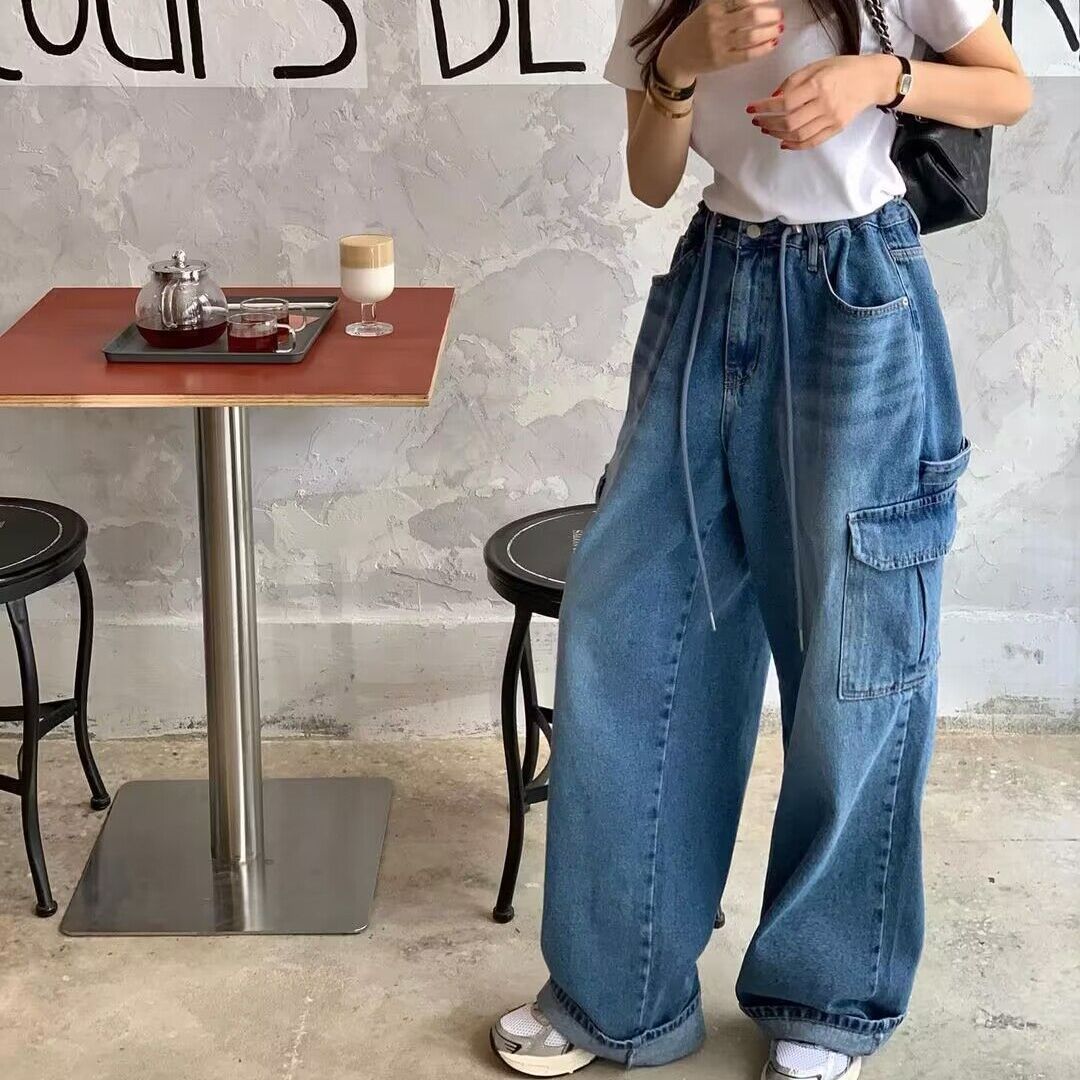 ワイドパンツ デニム ハイウエスト レディース ジーンズ デニムパンツ 春夏 きれいめパンツ 美脚 脚長効果 着痩せ おしゃれデニムパンツ|エムーエムショップ