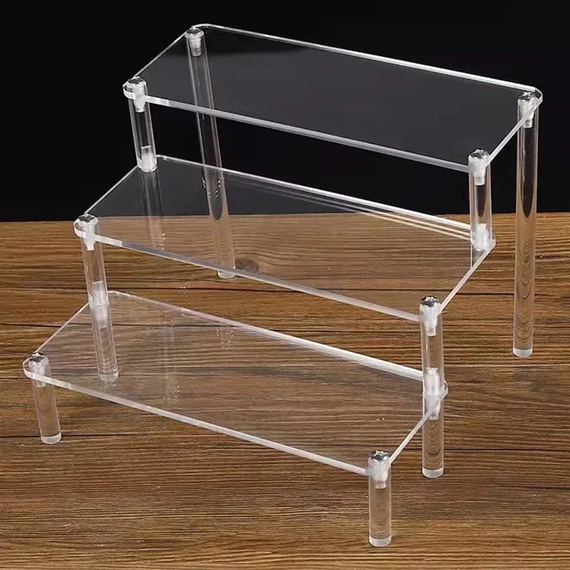 アクリルディスプレイクリスラックためのディスプレイスタンドカップケーキモデルキットラックオーガナイザーガレージオーガナイ