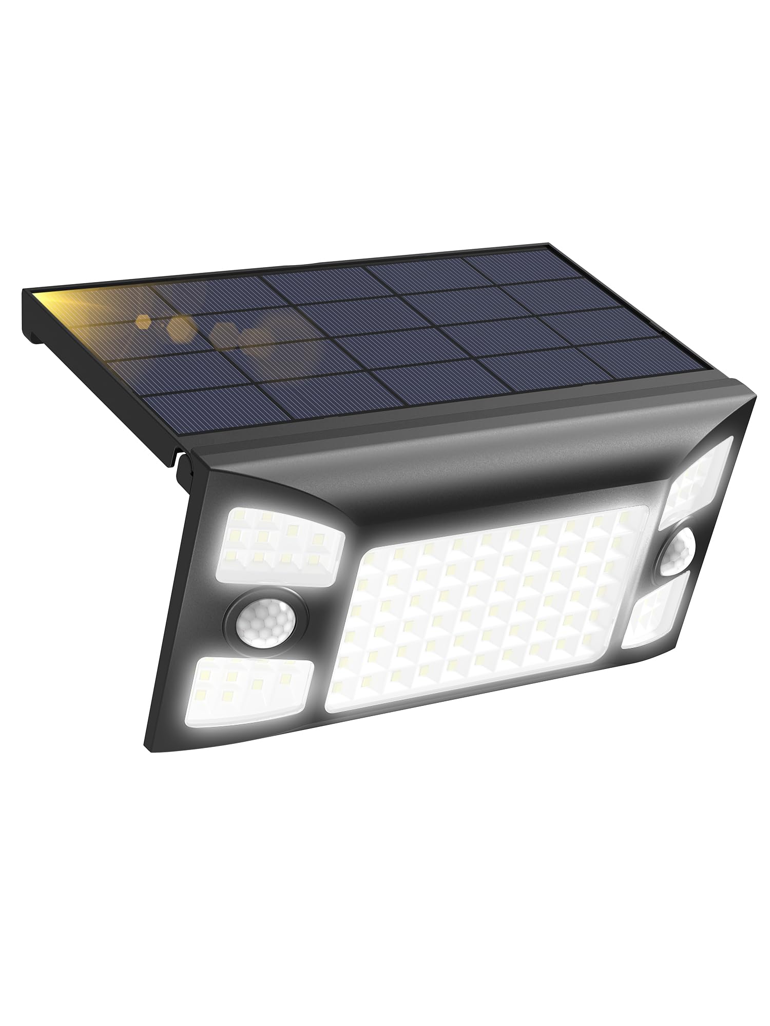 ソーラーライト 屋外 折り畳み 人感センサー 照明 6500K 長時間点灯 高輝度LED 明るさ調節 270°広角 取付簡単 長寿命 太陽光充電 一体 ガーデンライト 配線工事不要 省エネ 一個セット