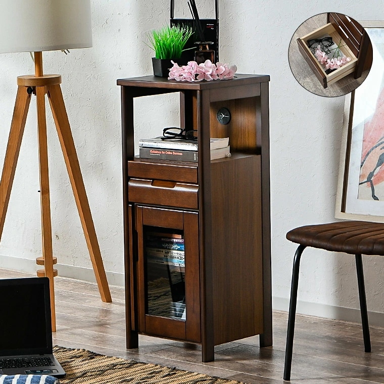 ブランドなし電話台 Wi-Fi収納 ルーター収納 キャビネット ラック 幅34cm 完成品 おしゃれ シンプル モダン|エムーエムショップ