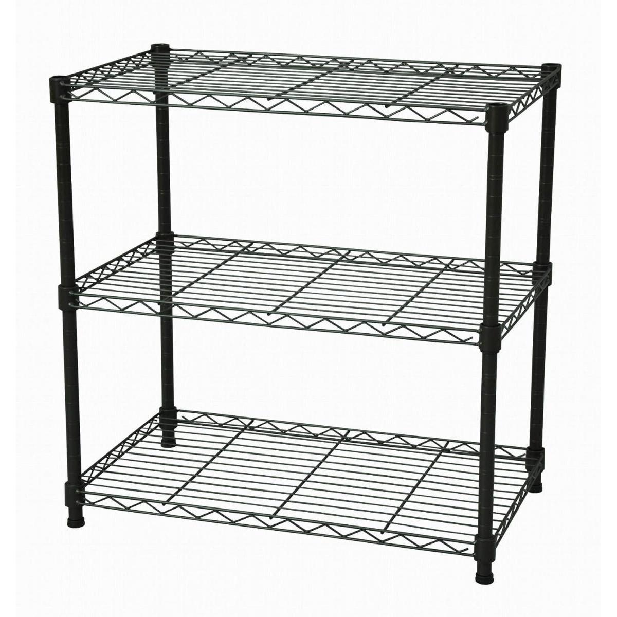 【I】エイ・アイ・エス AIS メタルラック 本体 ブラウン 60x35x61.8cm 19φ スチールラック  3段 棚 ラック お客様組立