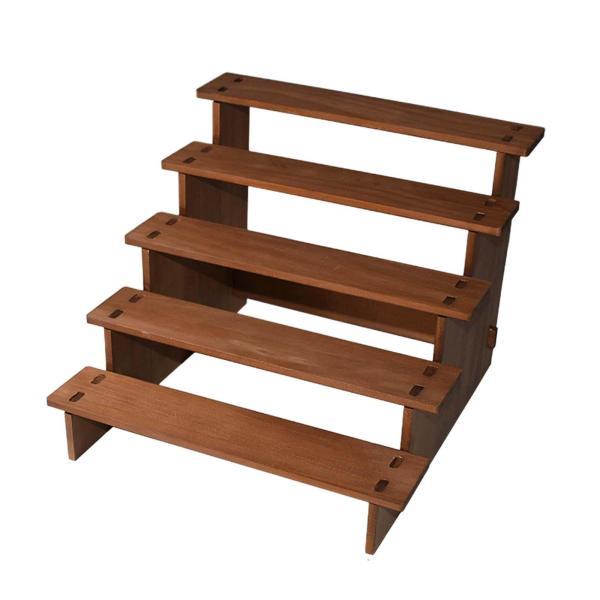 木製カウンタートップディスプレイライザースタンド 5 ステップスパイスラックキッチンカウンター用 30x30x23.2珊 その他-日用品雑貨・文房具・手芸
