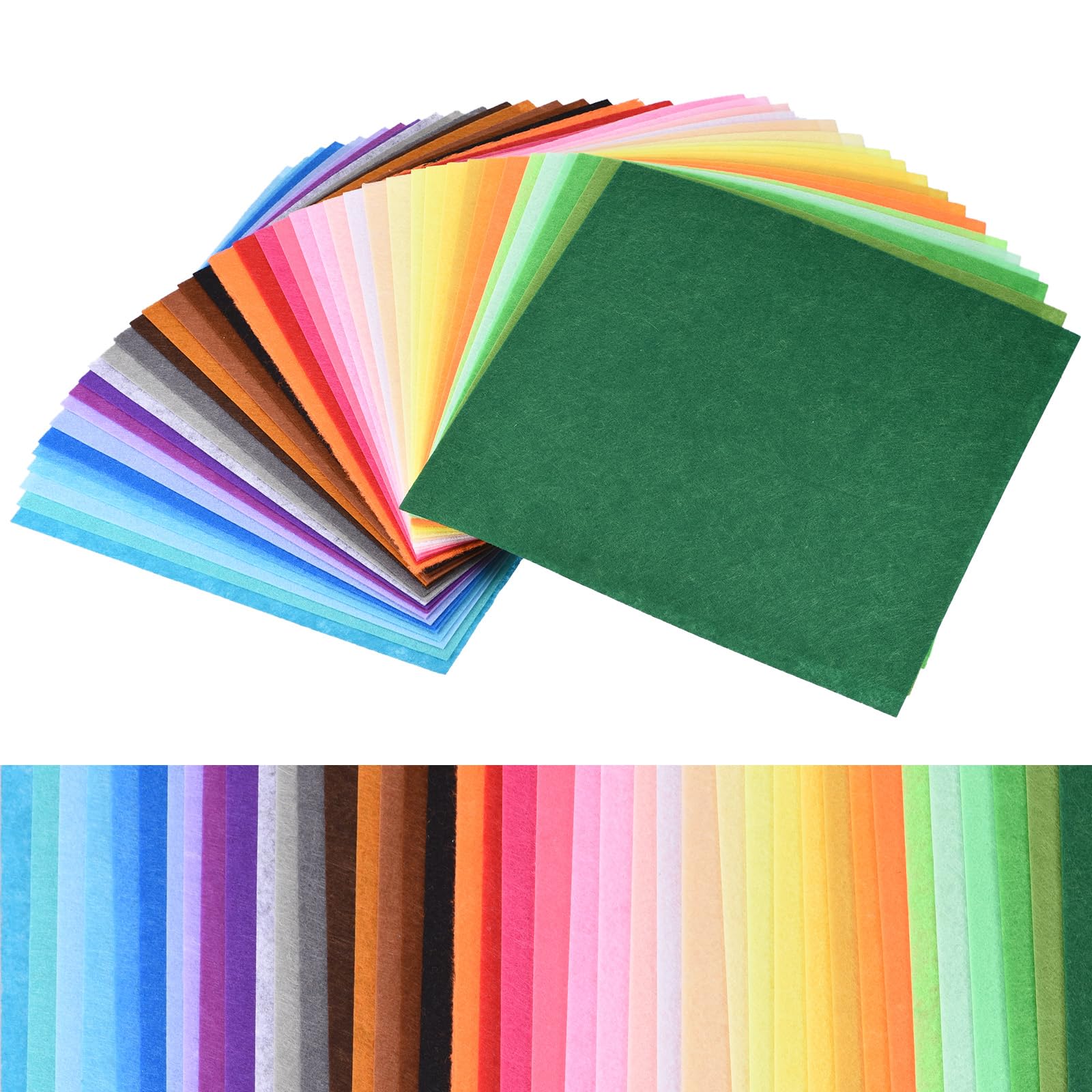 T ソフトフェルトシート布クラフトシート 30 cm x 30 cm 厚さ1 mm ソフトフェルトカラフルシート DIY縫製クラフト プロジェクトのパッチワーク パーティーの装飾用 40カラー 120個