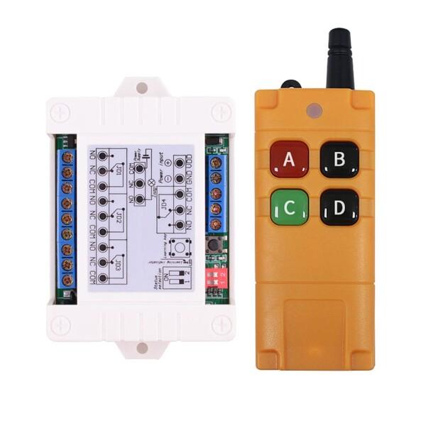 12V 24V 30V ワイヤレスリモートコントロールスイッチ10A 4CH 315mhz 高電力 500メートルの長距離リモ｜エムーエムショップ