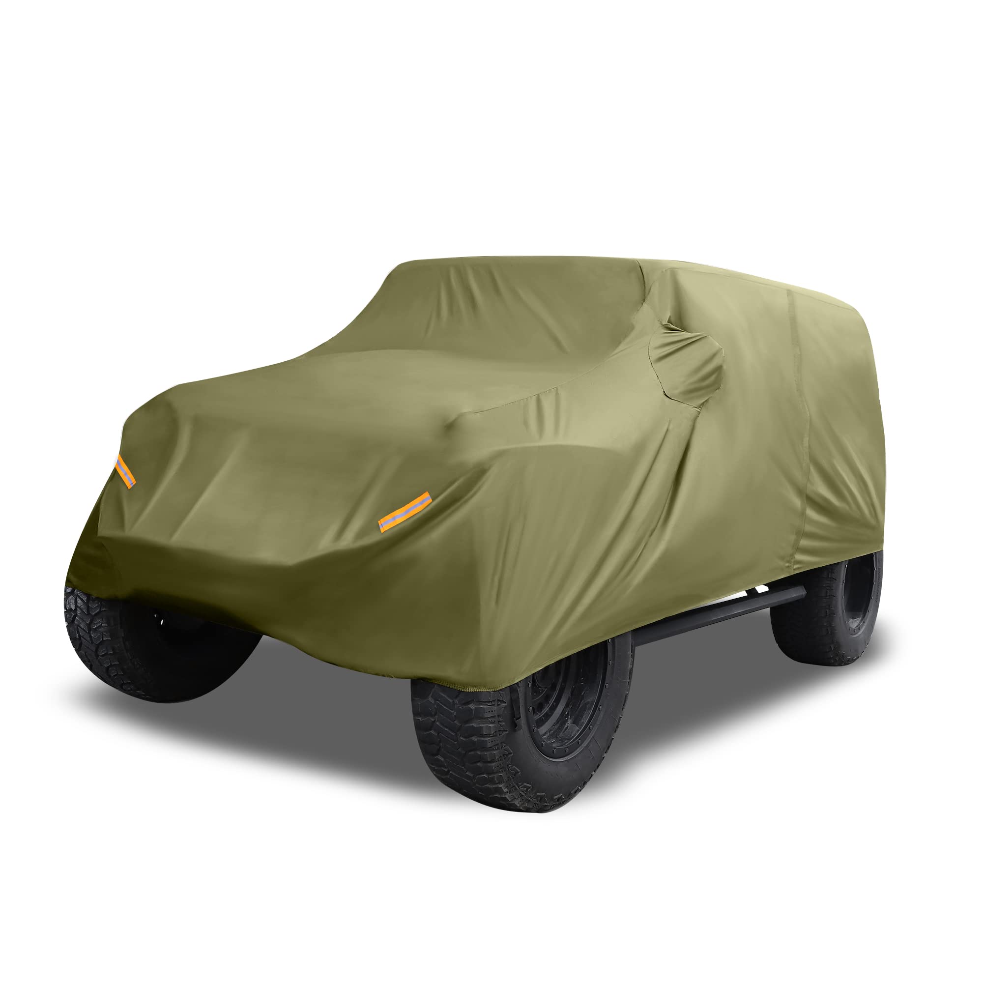 T SUV車のカバー Jeepに対応 Wrangler JK JL 2ドアに対応 2007-2021に対応 屋外 防水 太陽 雨 ほこり 風 雪の保護 210Dオックスフォード 濃い緑色|エムーエムショップ