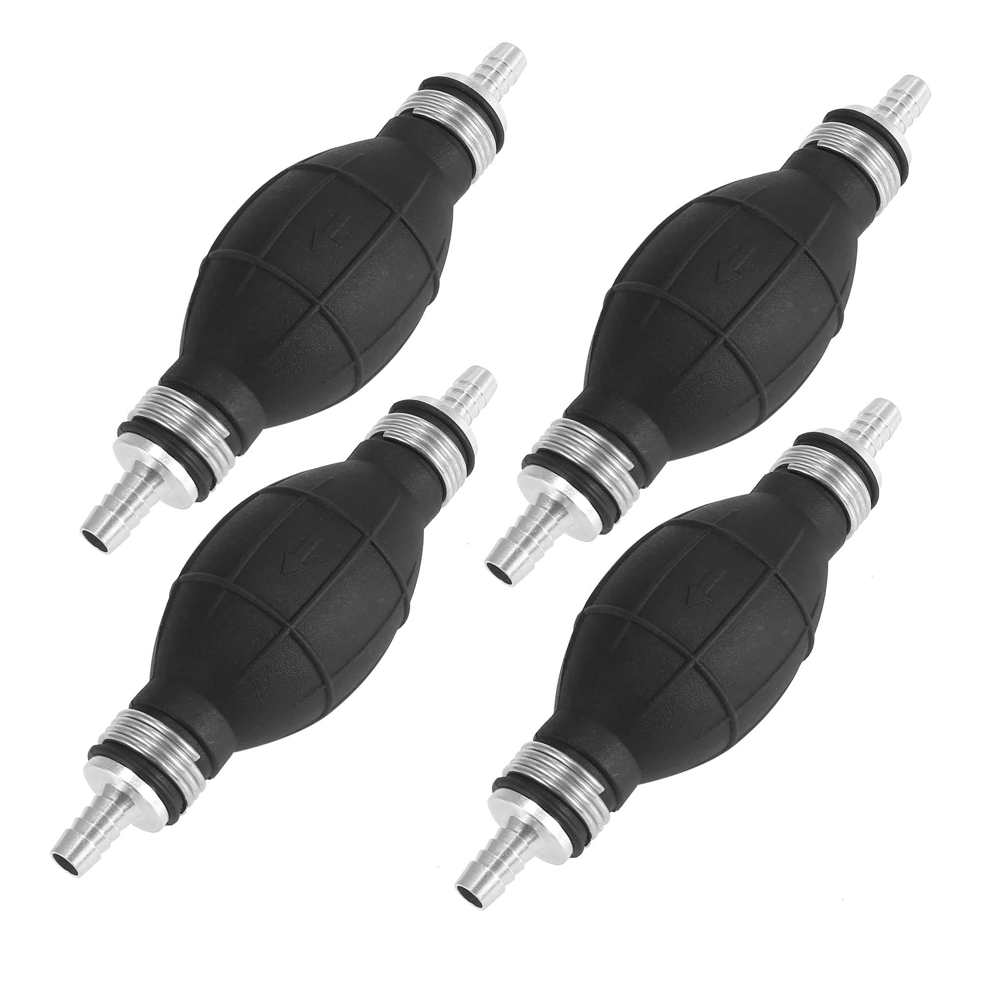 T 燃料移送真空燃料ラインハンドプライマーバルブ ゴム製 燃料ポンプラインホースハンドプライマー カーマリンボートディーゼル用 8 mm 4個