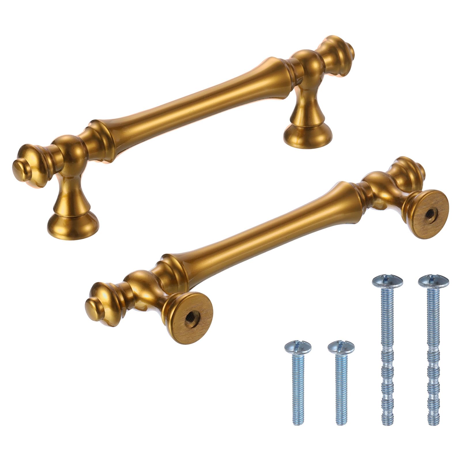 T10パックのシャンパンカッパーキャビネットプル キッチンドレッサープル 3-4/5"（9.6cm） キッチン引き出しキャビネット用のハードウェアプル｜エムーエムショップ