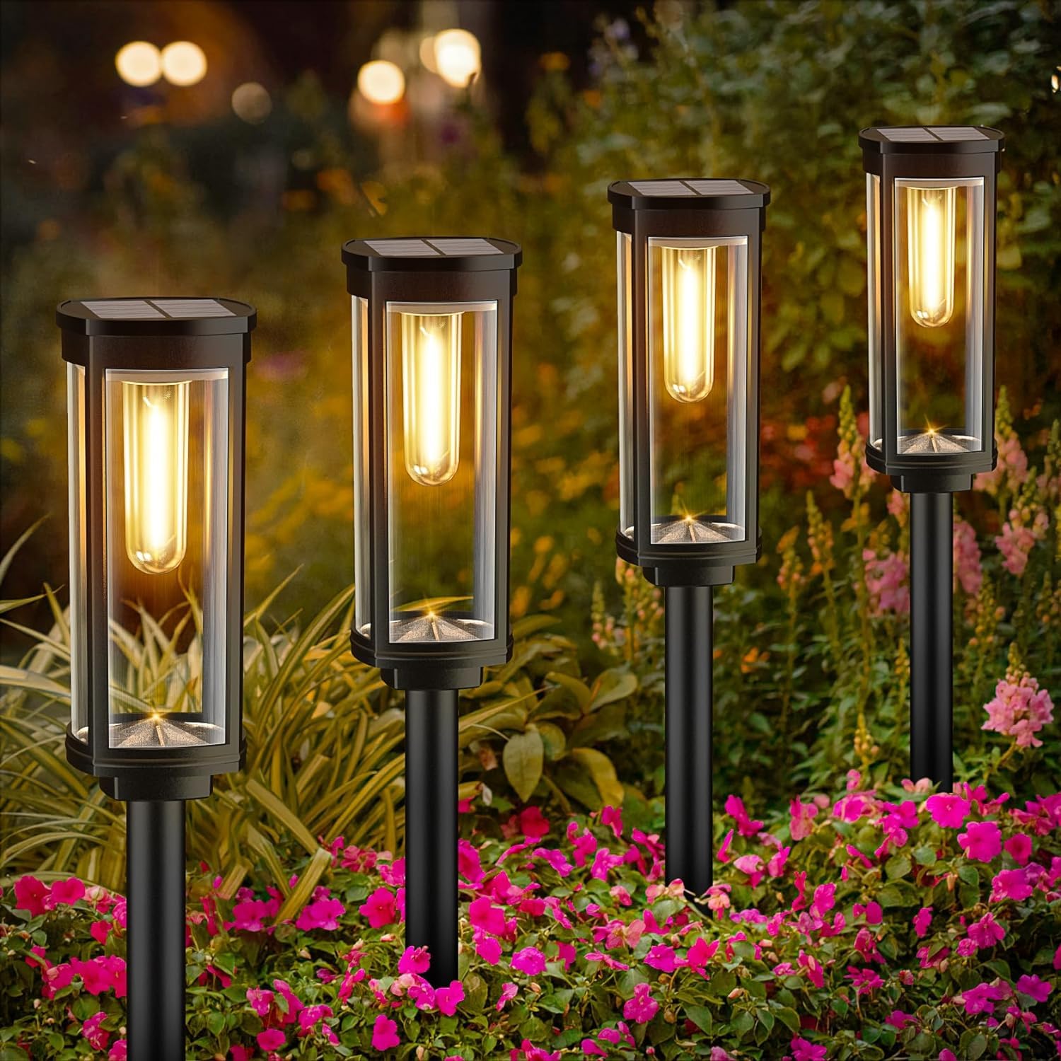 ソーラー屋外ライト経路、8パック経路ライト太陽光発電屋外防水、長持ちソーラーガーデン歩道景観ライト庭芝生パティオ装飾照明用