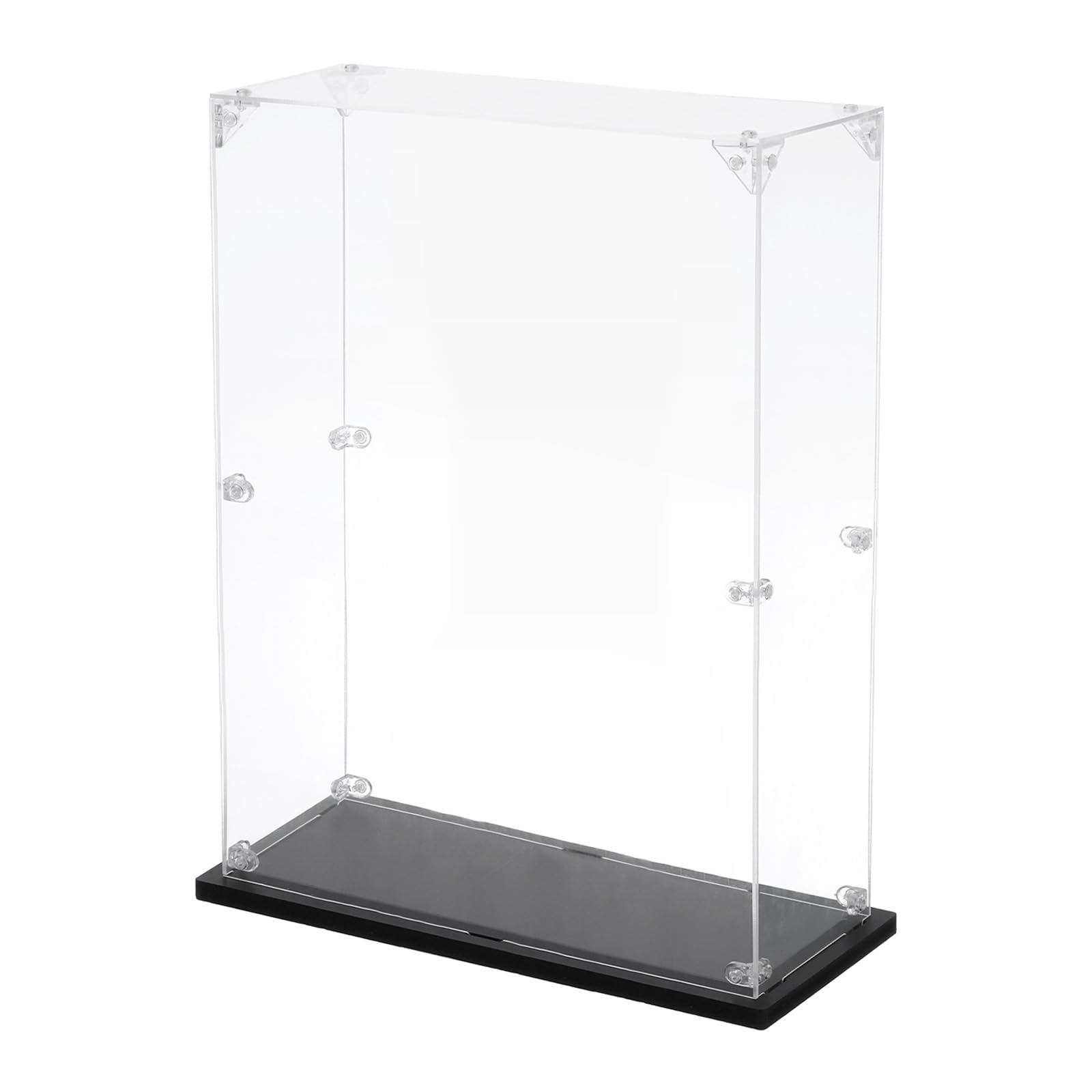 Tアクリルディスプレイケース 10x20x35cm クリアディスプレイボックス 組み立て式防塵ディスプレイボックス 収納オーガナイザー コレクターアクションフィギュア用