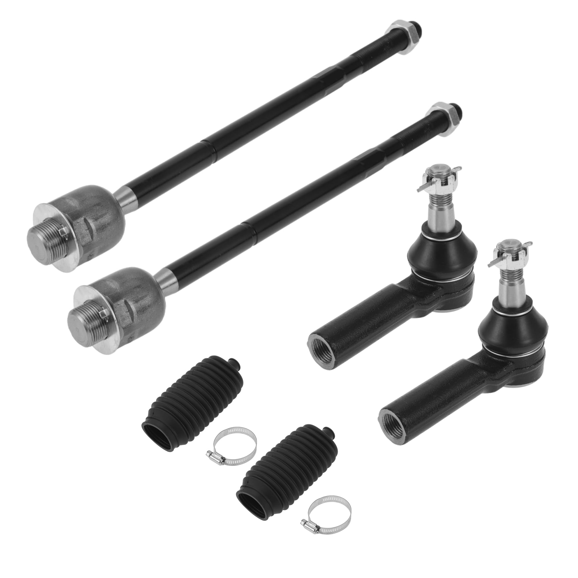 TDodgeに対応 ramに対応 1500 2011-2012用6個フロントインナーアウタータイロッドエンドキットサスペンションステアリングタイロッドエンドブーツ付き Dodgeに対応 ramに対応 1500 2006-2010用ドラッグリンク