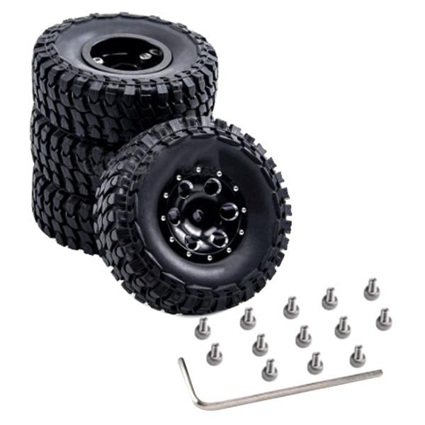 4個1/24ラバーホイールタイヤDIYAccs for Axial SCX2490081クローラーカー|エムーエムショップ