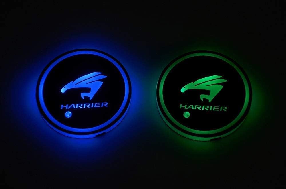 ターLED カップホルダー LEDライトマットパッド 光る 動車 コンパクト ミニバン セダン ハッチバック スポーツカー ワゴン SUV 明るさセンサー 自動点灯消灯 イルミネーション 車載 車用 丸型 ドリンクホルダー ボトルコースター ライトパッド マット 2個セット (ハリアー) 6,124円