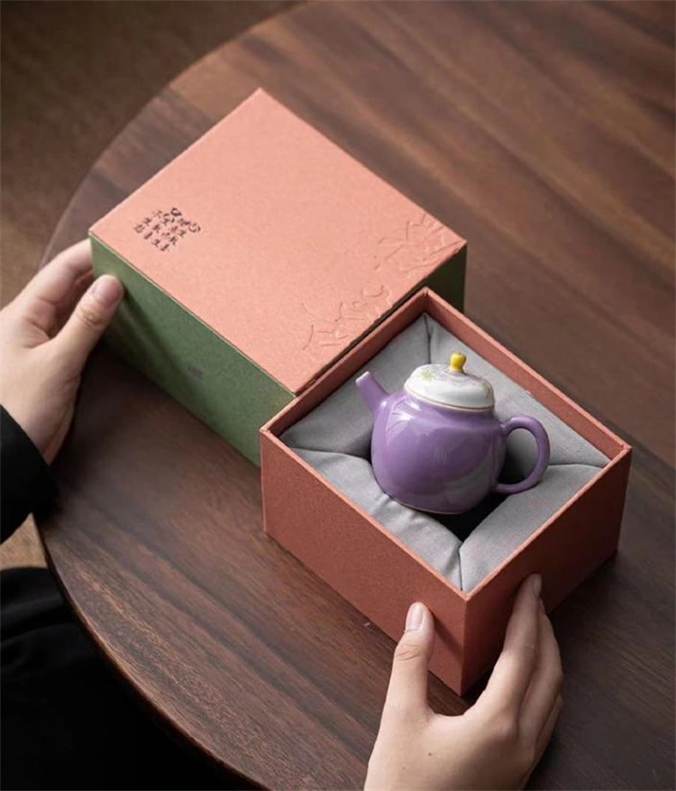 早い者勝ち 模造 カンフー茶器 おしゃれな 湯煎防止 ティーポット 手描きティーポット り ギャザリング セラミックティーポット 梨形ポット294