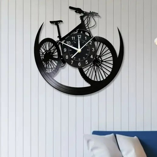 楽天市場】電波掛時計 自転車に乗るフクロウ 壁掛け時計 おしゃれ 北欧