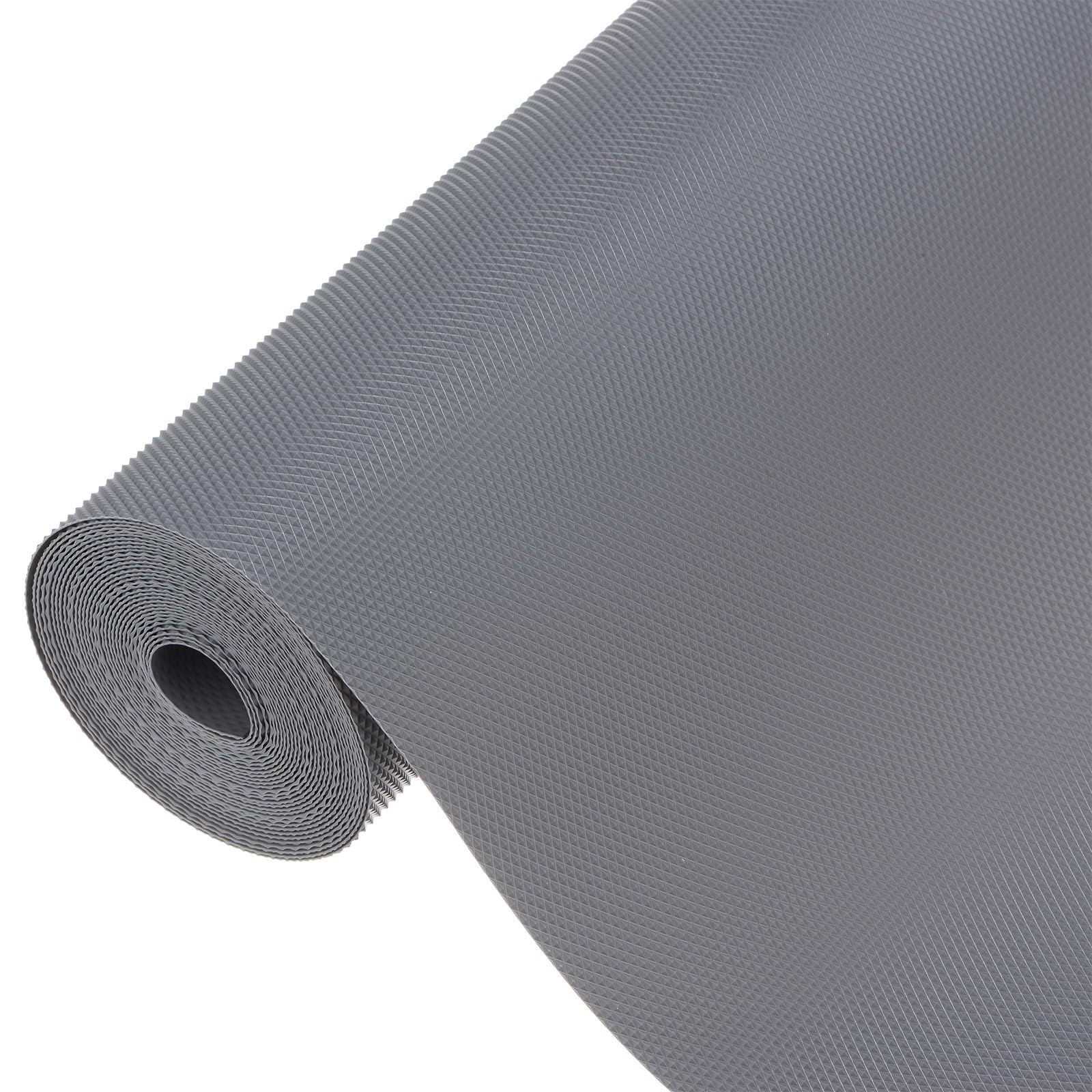 T シェルフライナー 滑り止め引き出しライナー 19-11/16" x 196-7/8" EVA素材ライナー ダイヤモンドパターン付き キッチンキャビネット カップボード 冷蔵庫用 グレー|エムーエムショップ