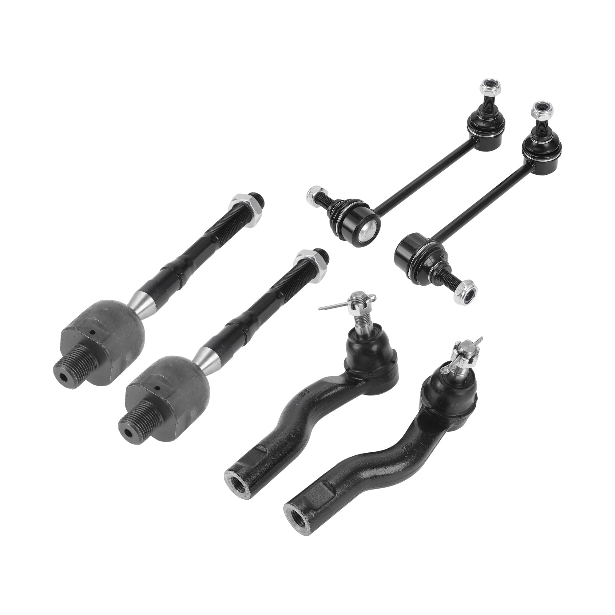 T 6pcs フロントサスペンションキット インナーアウタータイロッドエンド フロントスウェイバーリンク マーキュリーに対応・ミラン 2006-2009 用 Fordに対応・フュージョン 2006-2009 用