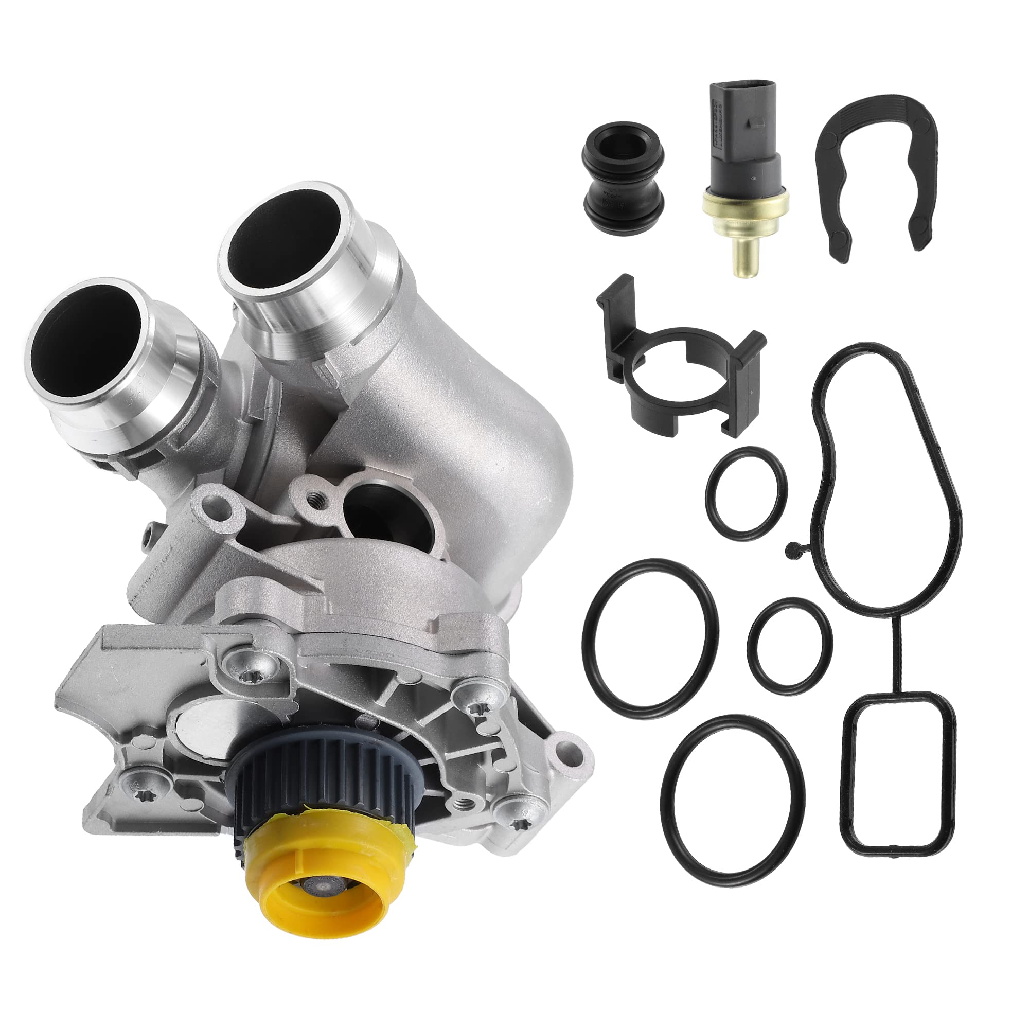 X AUTOHAUX 電動お水揚水機 サーモスタット協議会付き添い人 06H121026AB 軽銀アロイ Audiに相応う A3 A4 A5 A6 Q3 Q5 TTに相応う