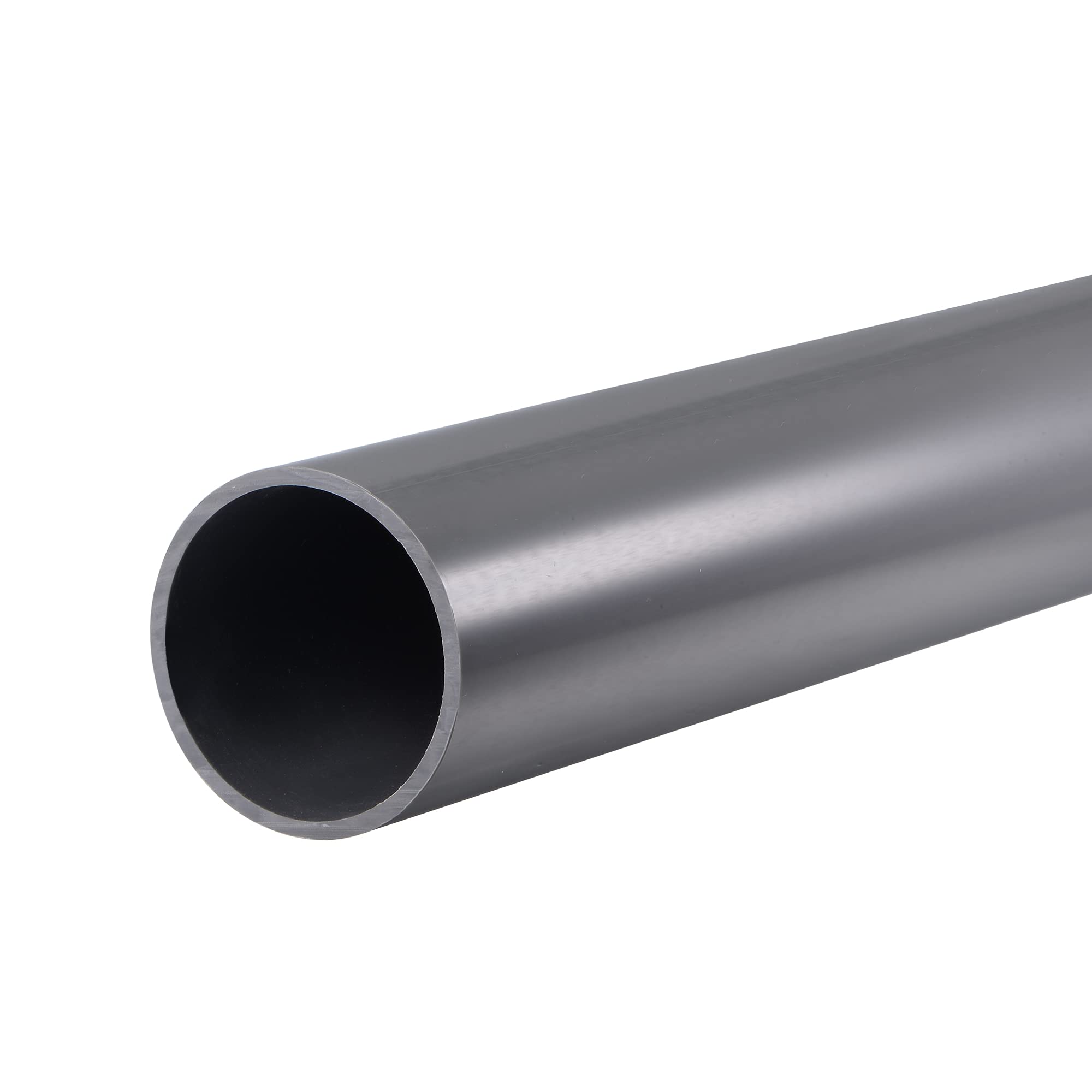 T リジッドラウンドパイプ PVC 45.2 mm内径 50 mm外径 650 mm ハイインパクト 水道管、工芸品、ケーブルスリーブ用 ライトグレー｜エムーエムショップ