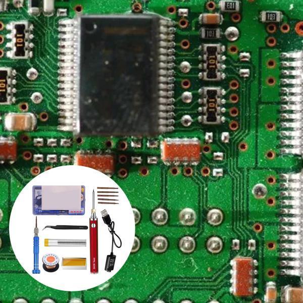 ポータブルはんだごてキット収納ケース内の急速加熱はんだワイヤー赤|エムーエムショップ